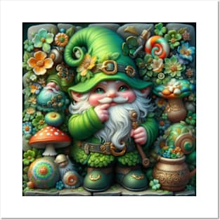 Gnome St. Patrick's Day Posters and Art